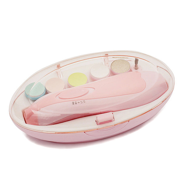 Six-in-one Baby Nail Clipper Set in pink color